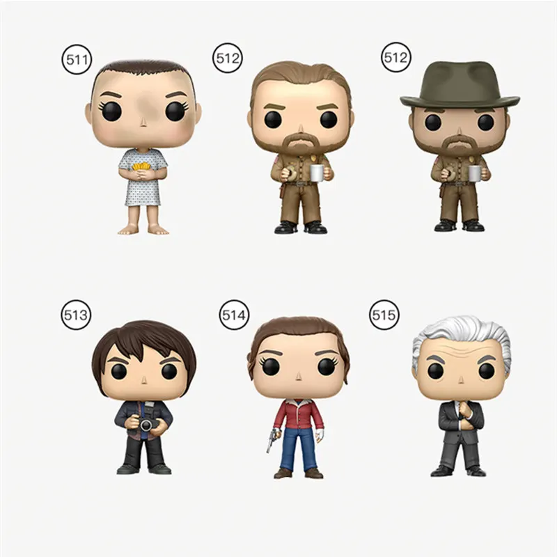 Экшн фигурки Funko POP Stranger things HOPPER & Eleven NANCY ПВХ игрушки для детей подарок на день