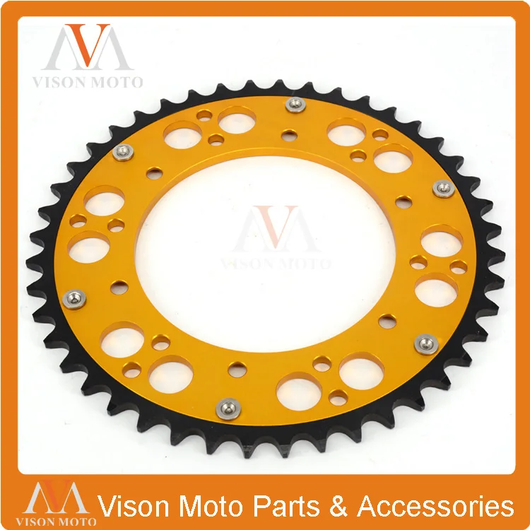 Задняя звездочка цепи с ЧПУ 42T 44T для TSR125 TSR200 DR350 DRZ400 E S SM KLX400 Supermoto Enduro внедорожные