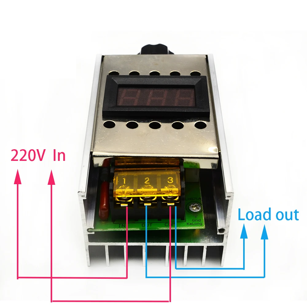 AC220V 4000 Вт диммер высокой мощности SCR BTA41-600B Электронный регулятор напряжения+ цифровой дисплей для регулировки скорости