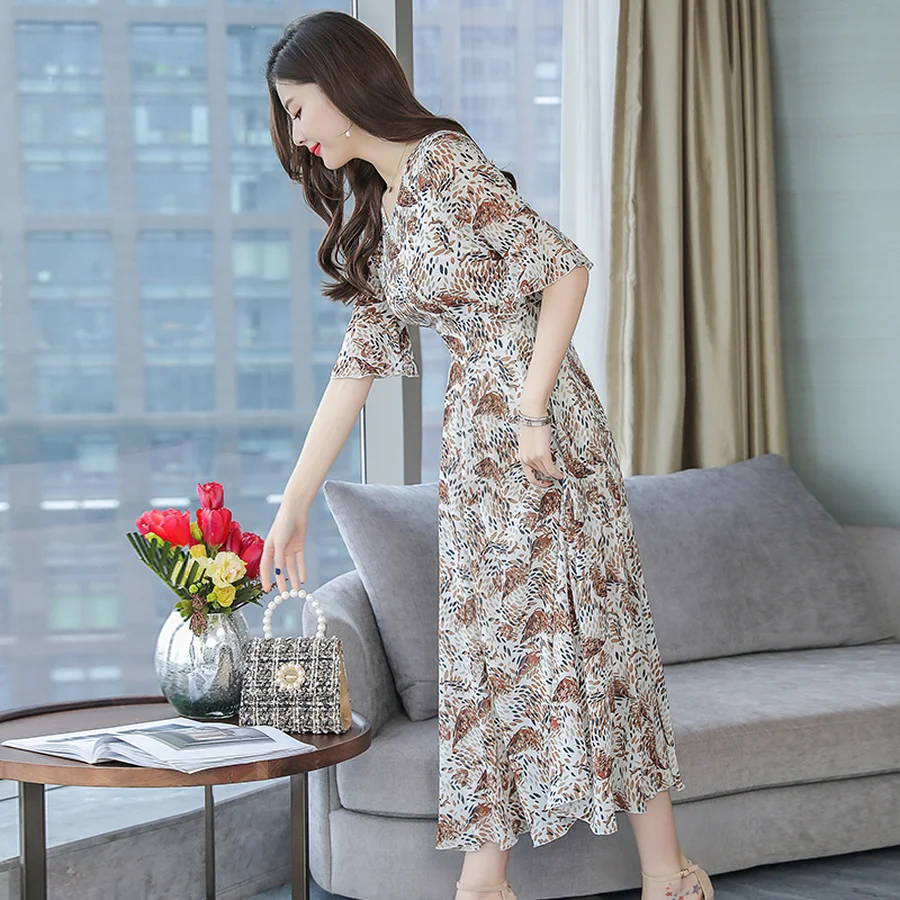 Женское платье-макси винтажное пляжное платье большого размера 3XL Пляжное Платье