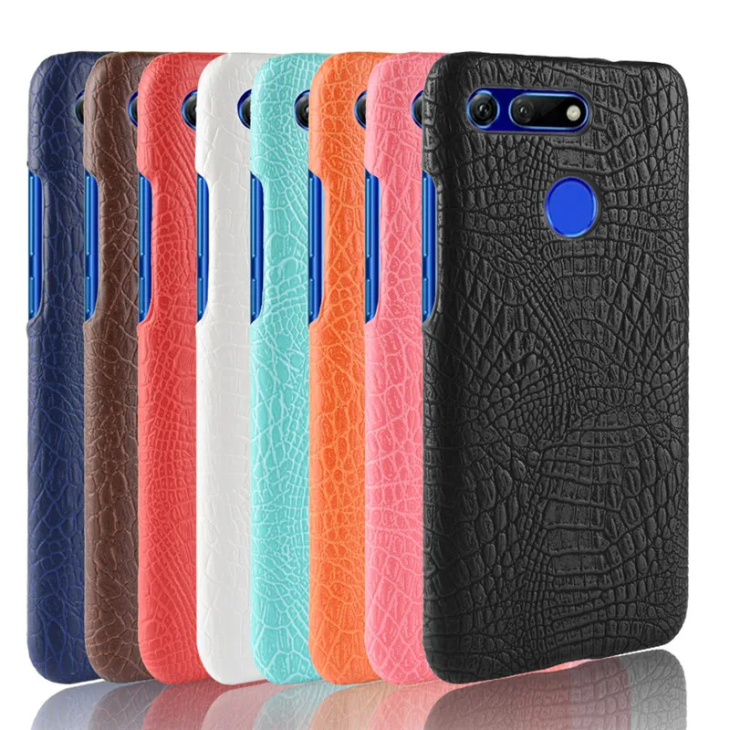 Huawei Honor View 20 phone bag case V20 Luxury Crocodile Skin PU leather Protective Case Cover For |