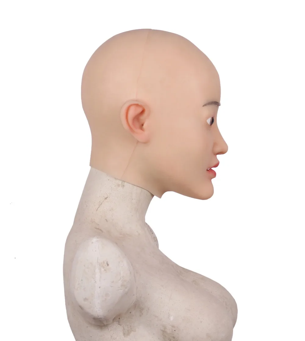 Реалистичная женская маска для головы Мягкая силиконовая ручная работа лица