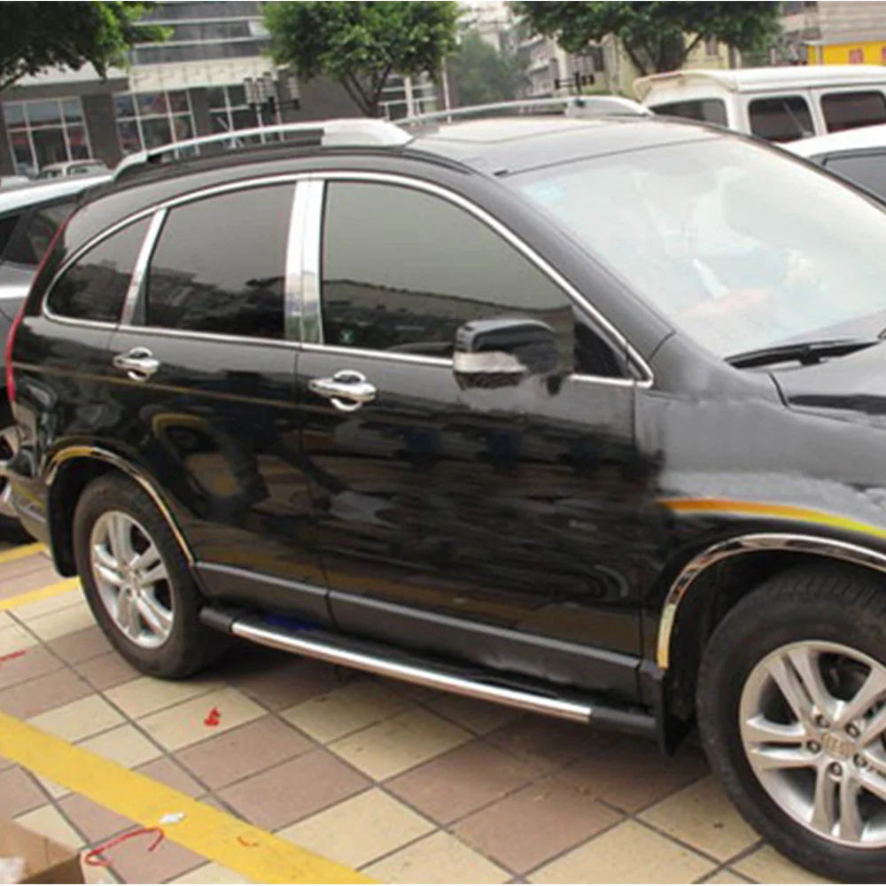 Для Honda CRV CR-V 2007 2008 2009 2010 2011 стайлинга автомобилей нержавеющая сталь окна Планки центр столбы B+ C стойки Чехлы 6 шт