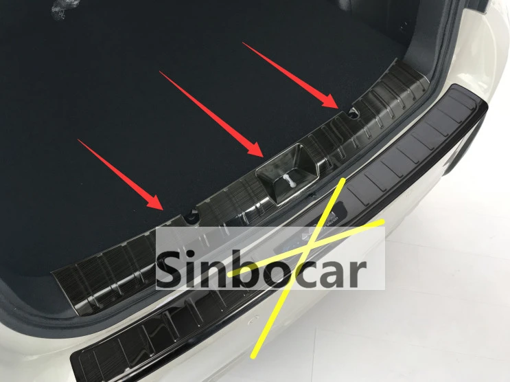 Внутренняя накладка покрышка заднего бампера из нержавеющей стали для Subaru XV черный
