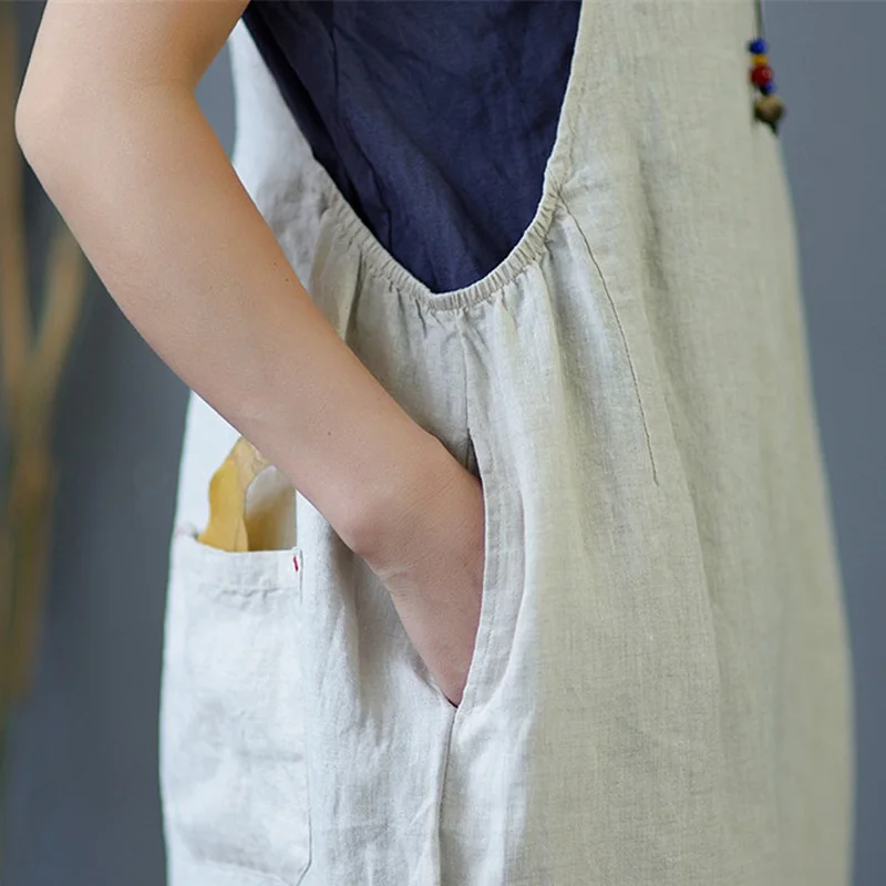 SCUWLINEN 2019 Для женщин брюки Винтаж однотонные Свободные плиссированные карманы 100%