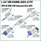 5-20 штук TUV-CE EMC LVD PF внешний al36w AC85-277V светодиодный драйвер 1-25Cx2W 450mA DC2-85V постоянный ток светодиодный светодиодной лампы Бесплатная доставка