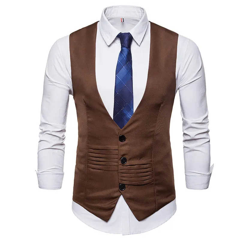 Yufeiyan повседневные жилеты для мужчин Slim Fit Мужской жилет белый для формальных и деловых встреч и торжеств жилет мужской Gilet Homme Chaleco