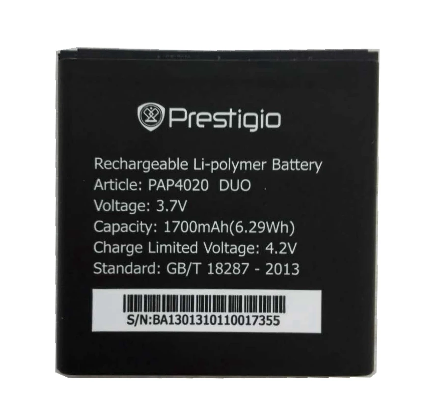 Высококачественный сменный литий-ионный аккумулятор PAP4020 DUO 1700 мАч для Prestigio