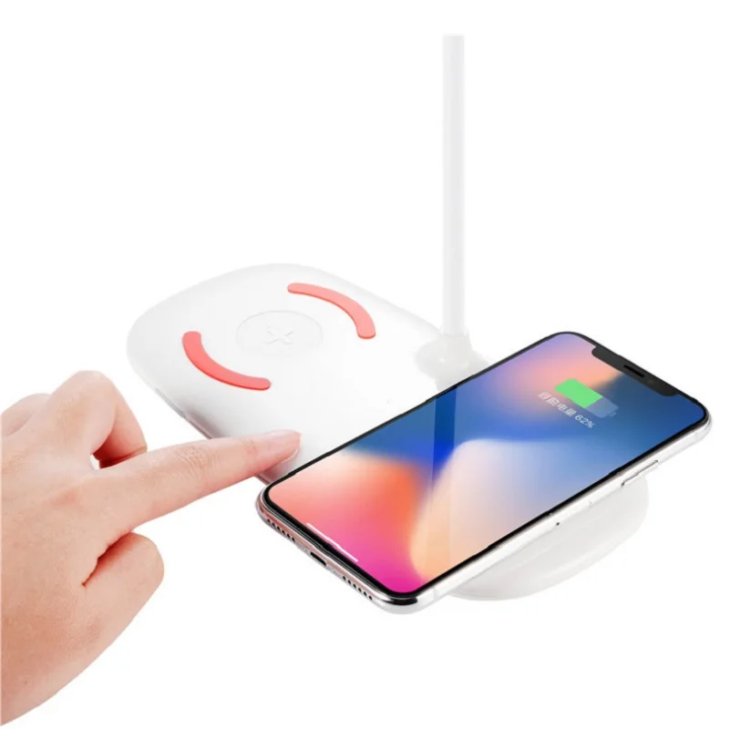 

Folding LED Desk Lamp 5V 3A Qi Wireless charging Table Light Desktop USB Output Charger Night light Bed Lamp