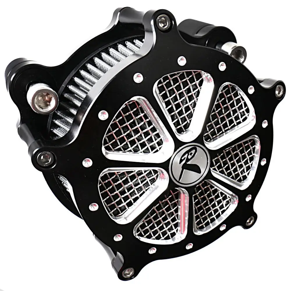 Мелкий разрез Заготовка алюминиевый Воздухоочиститель комплект подходит для Harley Touring Electra Street Glide Road King FLHX FLHR FLH/T FLTR 2008