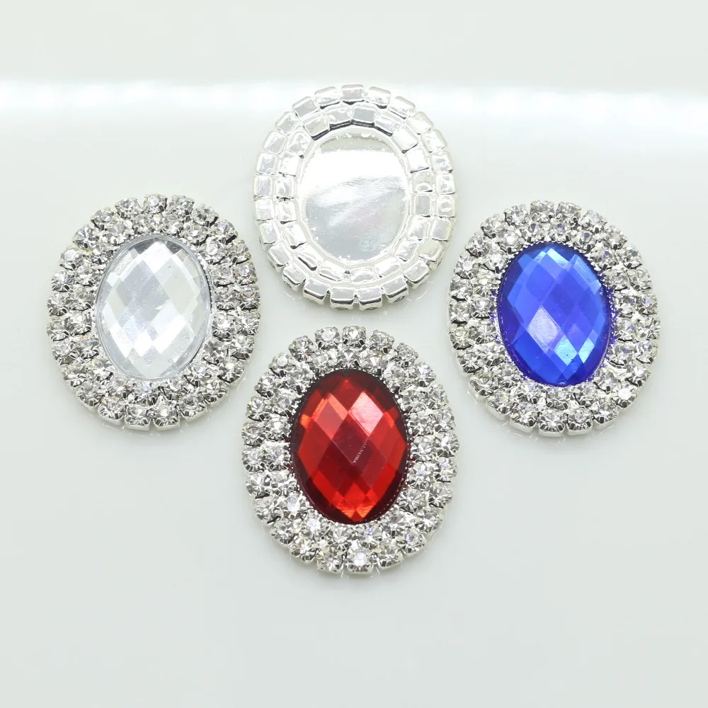 Оптовая продажа модные круглые овальные пуговицы 25*30 мм металлические свадебные