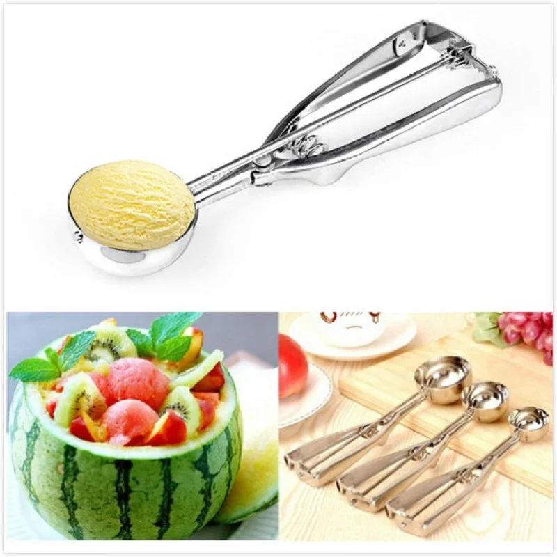 Кухня 3 шт мороженое совок сталь нержавеющая пюре ложка для картофеля ручка