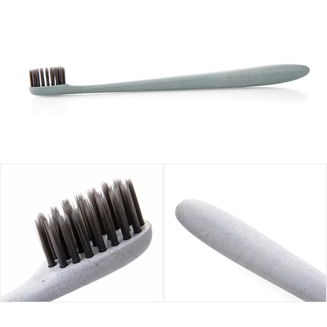 Зубная щетка для взрослых тонкая мягкая щетина пшеничная соломенная зубная es