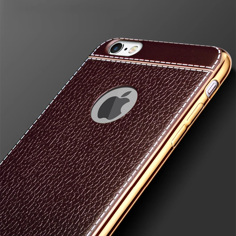 Kerzzil Роскошный кожаный чехол для телефона с покрытием iPhone 7 6 s Plus матовый из ТПУ