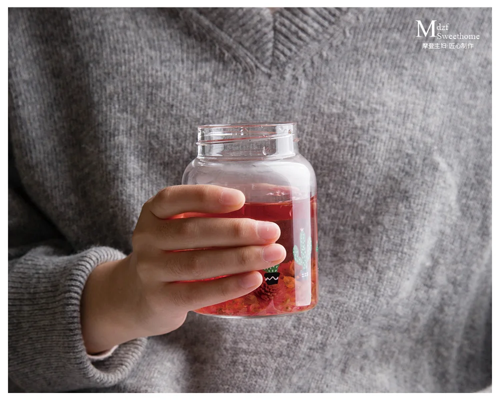 MDZF sweetome термостойкая стеклянная чашка для воды портативная стеклянная бутылка для сока чашка