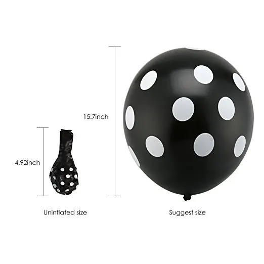 20 шт 12 дюймов Божья коровка черный красный горошек латексные шары globos Микки Минни
