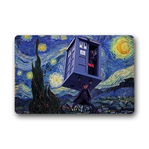 Удобный стиль дверь матс Фильм доктор кто TARDIS коврик размер 60 см x 40 двери для