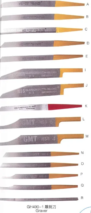 15 шт./лот, высокоскоростной нож для гравировки ювелирных изделий HS Graver
