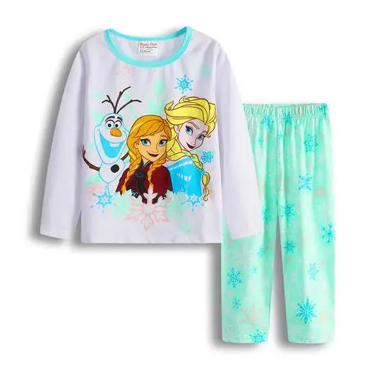 style 10 Хлопок Зима Анна Эльза комплект одежды для детей мультфильм Домашняя одежда пижамы спортивный костюм спортивные костюмы девочек детская одежда Chan238 - Цвет: style 10