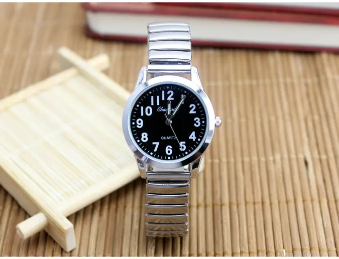 Часы для пожилых мужчин известный бренд Relojes гибкий эластичный ремешок для мужчин из нержавеющей стали Роскошные Модные Аналоговые наручные часы