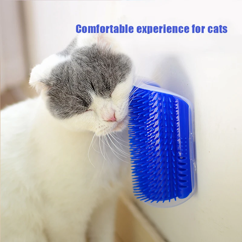 Угловой щетка для удаления волос домашних животных гребень играть кошки игрушка