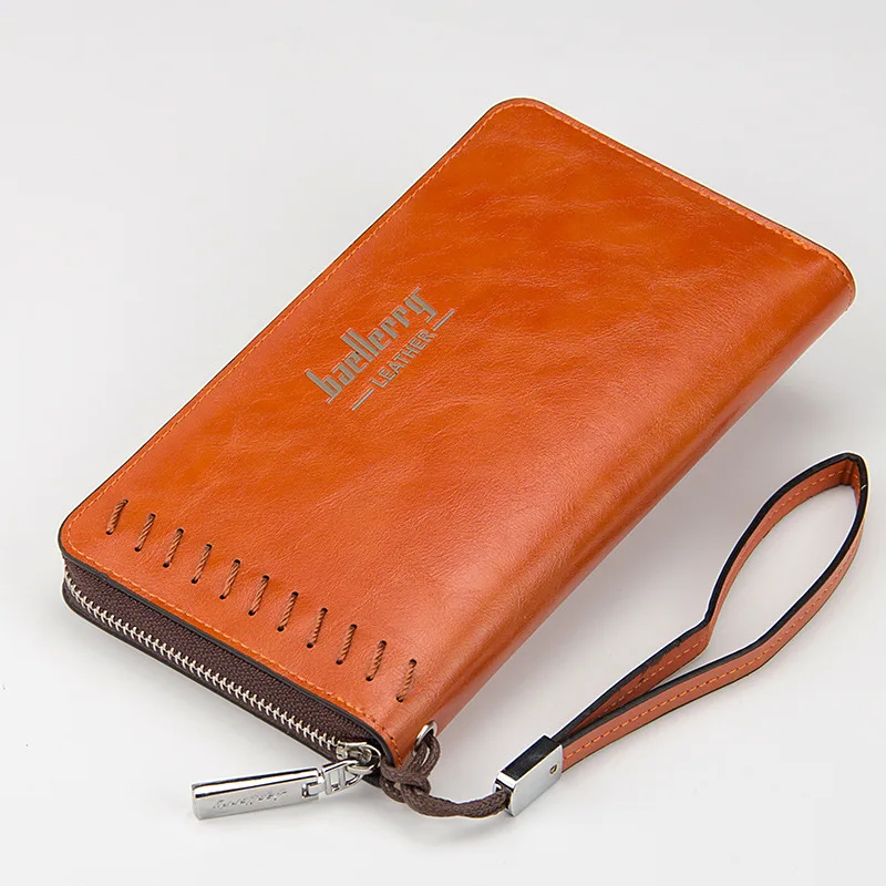 BISI GORO Men Wallets Purse Fashion Credit Card Holder Money Bag Leather Clutch Wallet Male Wrist Strap Passport | Багаж и сумки