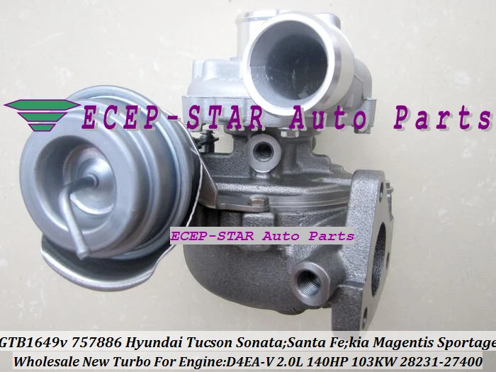 GTB1649V 757886 28231-27400 2823127400 757886-0003 757886-5003S Turbo для HYUNDAI Tucson KIA Sportage 2 05- D4EA V 2.0L CRDi |