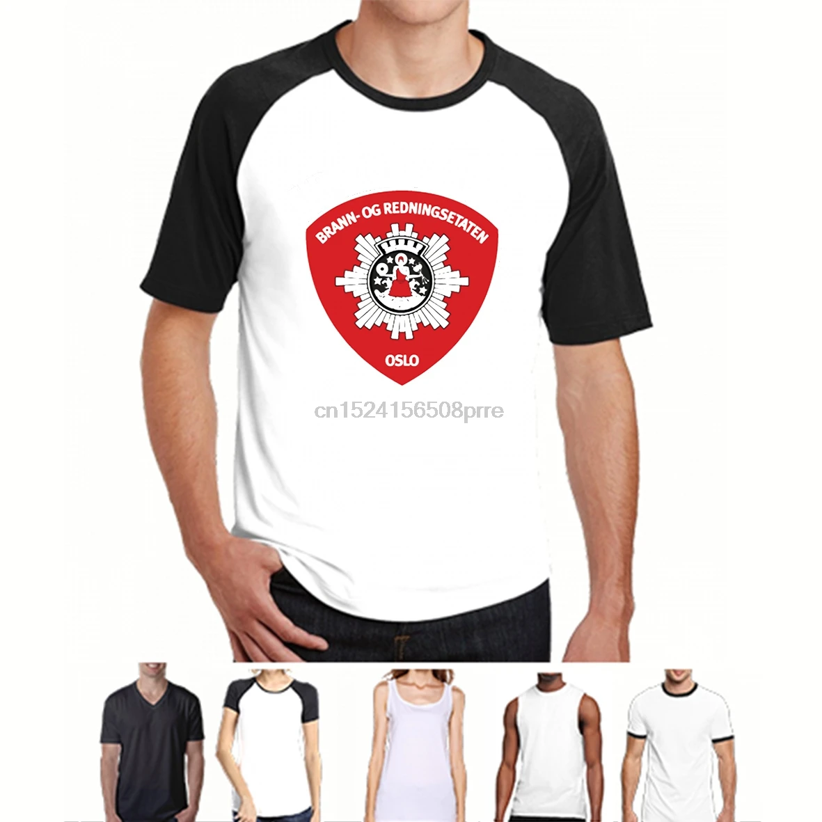 Лидер продаж модная новинка Norway Oslo Fire Department пожарная черная футболка с дизайном