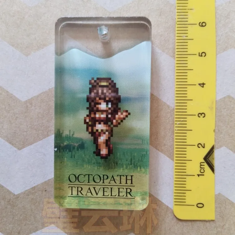Игры Octopath Traveler акриловые игрушки Рисунок Двусторонняя брелок для ключей OLBERIC