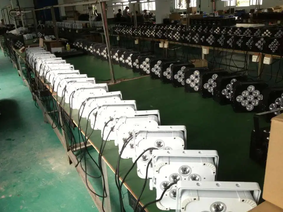 RGBW 4в1 плоский Led Par свет 9x12 Вт DMX 4CH/7CH низкий уровень шума без мерцания для кино