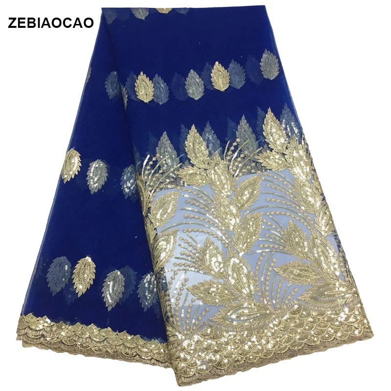 ZEBIAOCAO африканская кружевная ткань с пайетками Белая французская фатиновая Новое