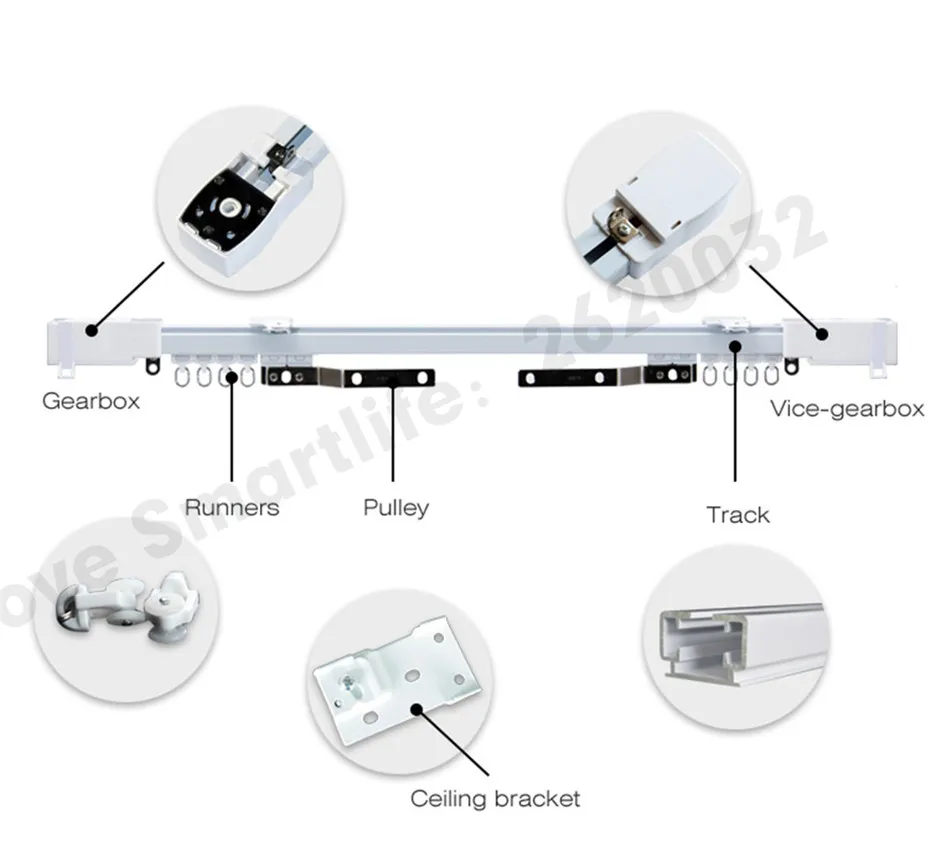 7 м или менее высокое качество дорожки для Xiao mi Aqara мотор, Zigbee Wifi шторная система, mi HOME App умный пульт дистанционного управления бесшумный рельс