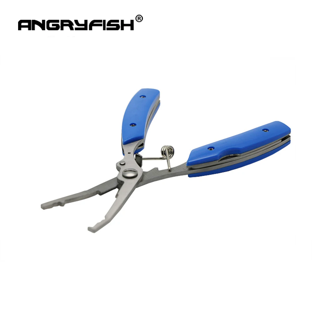 Angryfish рыболовные инструменты, многофункциональный инструмент, плоскогубцы, рыболовный крючок для удаления приманки, ножницы, рыболовные плоскогубцы желтого/синего цвета L3