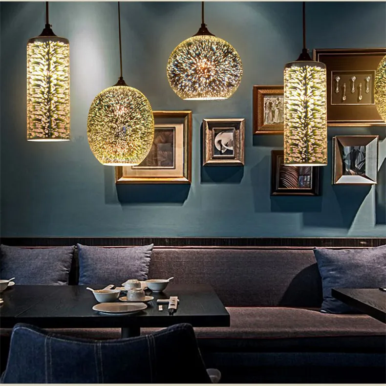 Классический дизайн LED лампа подвесной светильник Диаметр 15/20 см 3D красочное