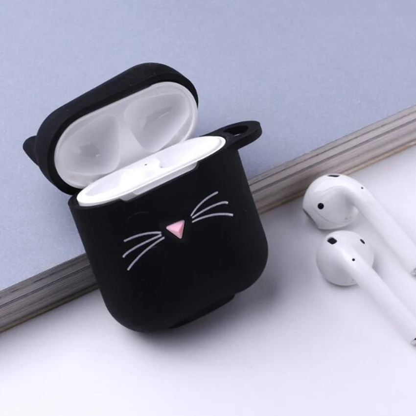 Для airpods Pro, для airpods 1/2 чехол с милым котом из мультфильма, милый силиконовый защитный чехол для air pods Pro 3, беспроводной чехол для наушников