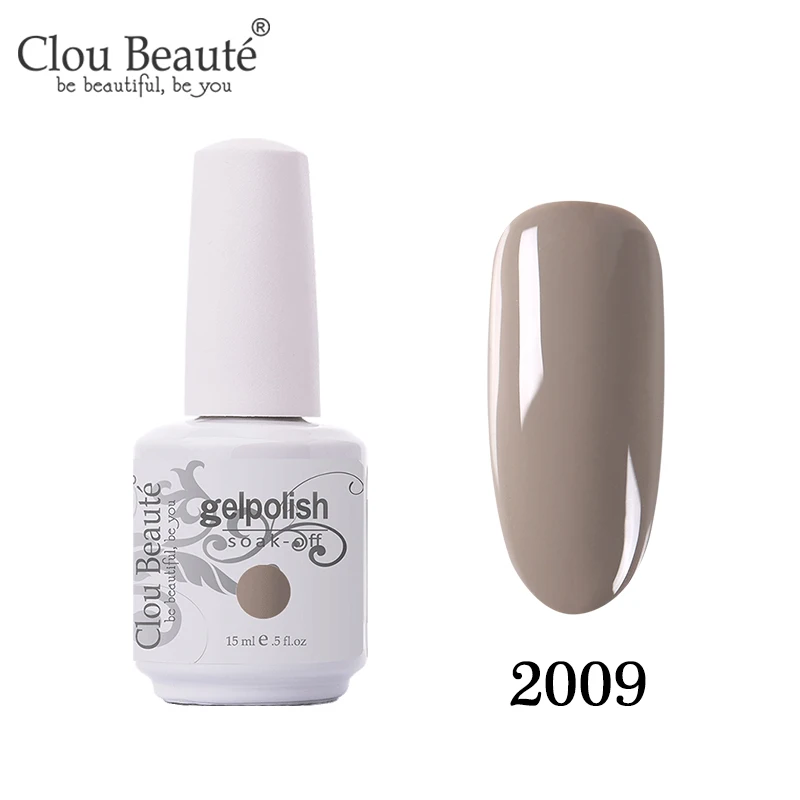 2009 Clou Beaute оливковый зеленый Цветной Гель-лак для ногтей Светодиодный УФ-гель для ногтей замачиваемый Гель-лак для ногтей маникюр Полупостоянный Vernis Гель-лак - Color: 2009