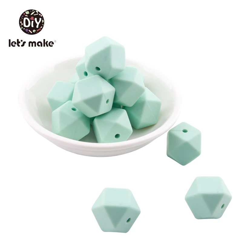 Hexagon 4 5 шт., силиконовые бусины, овечки, Мультяшные животные, Детские Прорезыватели, аксессуары для самостоятельного изготовления, детские товары, прорезыватели, ожерелье, пищевой силиконовый Прорезыватель - Цвет: Hexagon 4