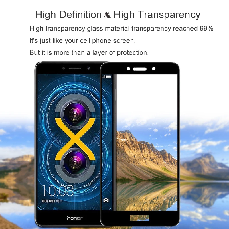 2 шт полное покрытие экрана протектор Закаленное стекло для Huawei Honor 6X 5 50 &quot9 H