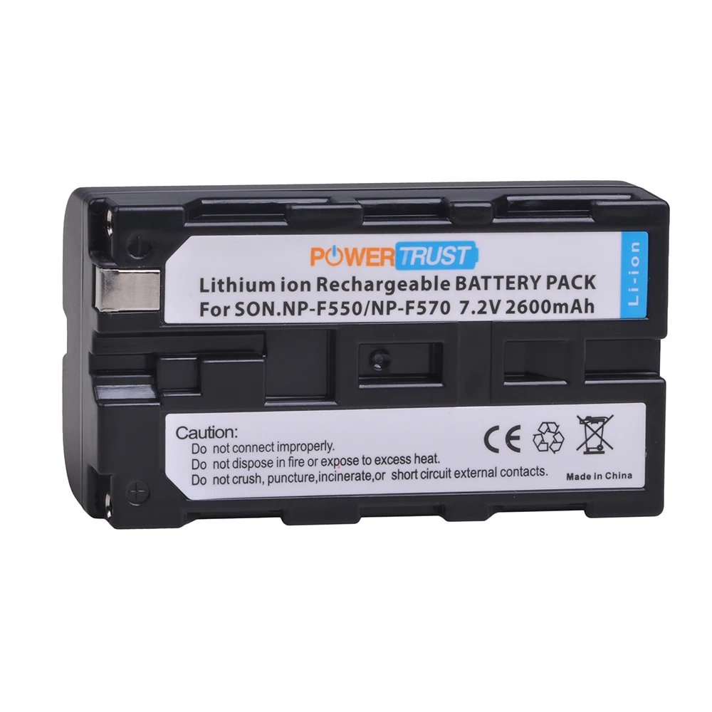 PowerTrust 2600 мА/ч NP F550 F330 F530 F570 Батарея + usb портами и светодиодным индикатором