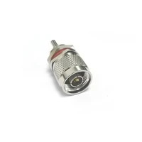 1pc n male plug rf coax connector with bulkhead nut crimp for rg316 rg174 cable straight nickelplated new wholesale