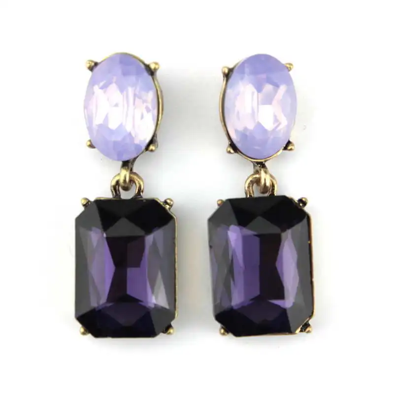 

Fashion Costume Jewelry Earrings for women 12 colors Minimalist Geometric Create Crystal Brand Statement Drop Earrings