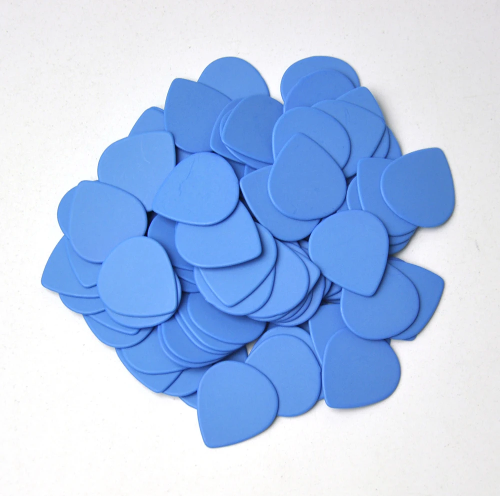 

100pcs Heavy 1mm Teardrop Waterdrop Delrin Jazz Guitar Picks Plectrums Blue
