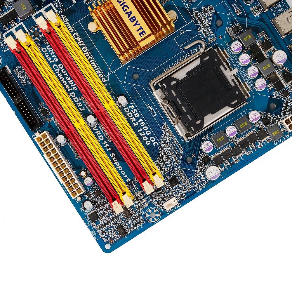 Gigabyte GA EP43 S3L настольная материнская плата P43 LGA 775 для Core 2 DDR2 16G SATA2 USB2.0 ATX