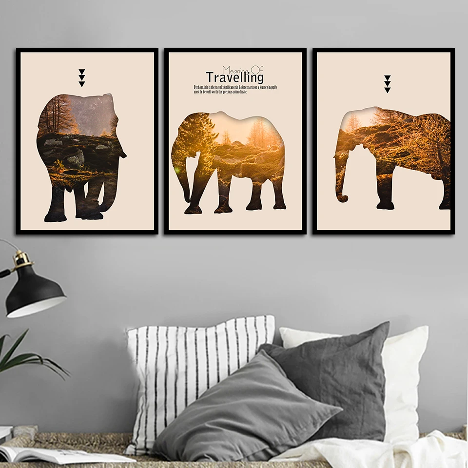 Печать в скандинавском стиле А4 художественная картина с изображением леса