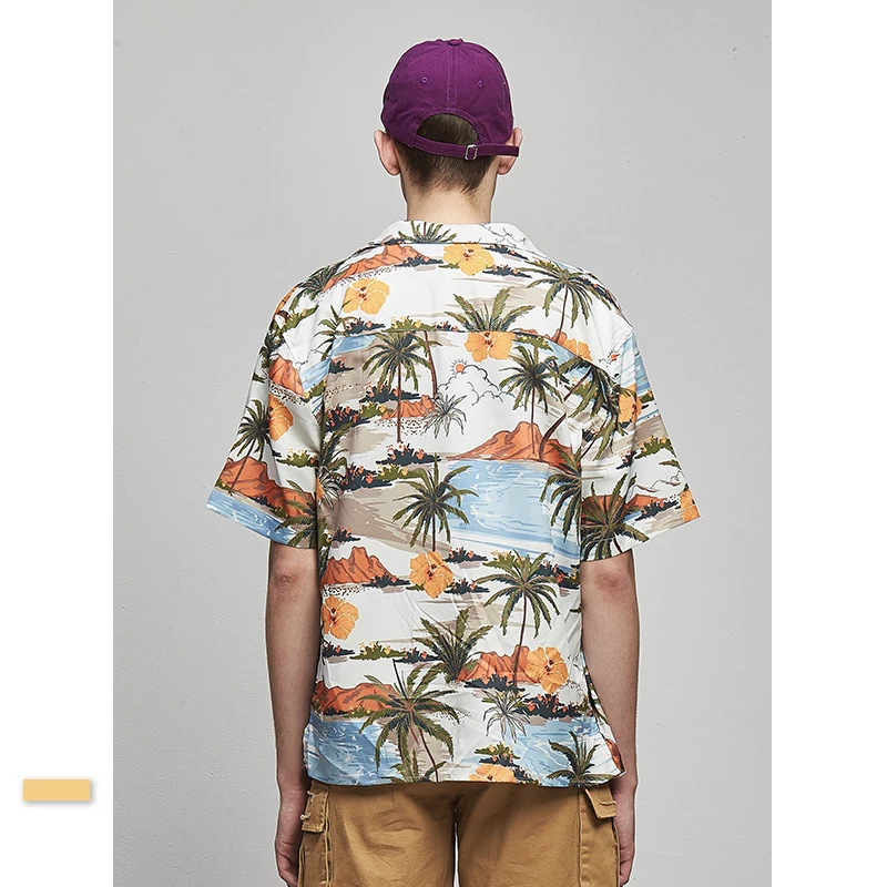 Полная печать Гавайская Повседневная рубашка Алоха Мужская Топ безрукавка в