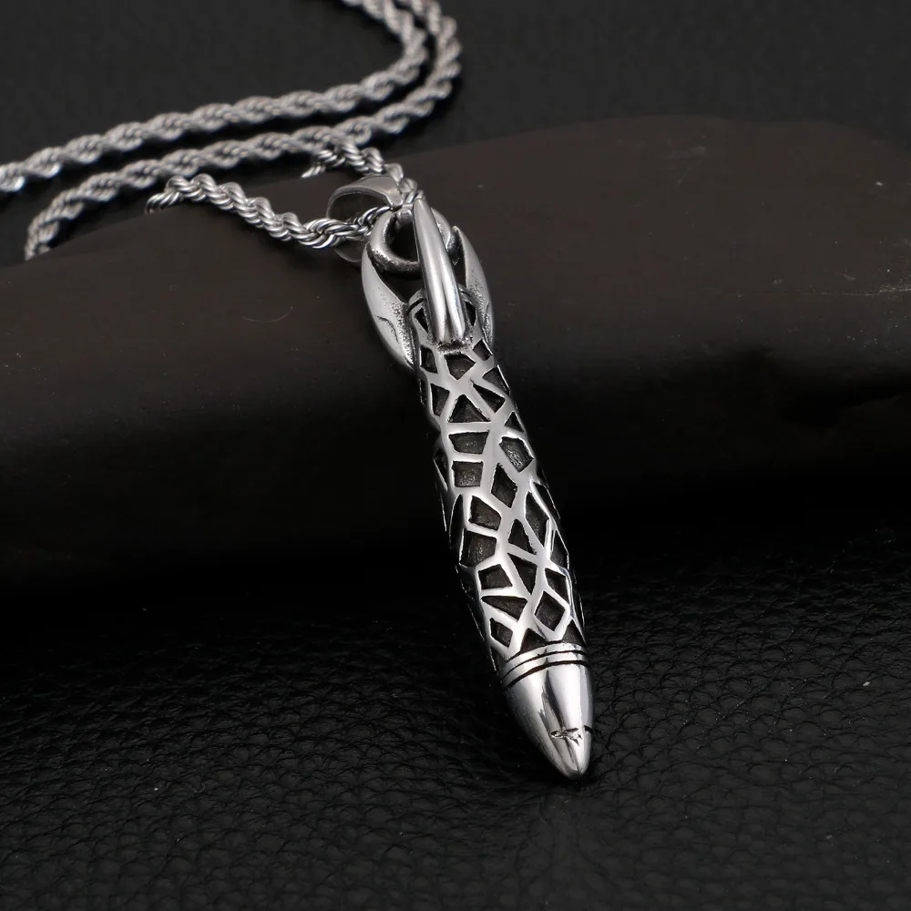 Rocket Stainless Steel Pendant Necklace For Men Fashion Personality Metal Male Jewelry | Украшения и аксессуары
