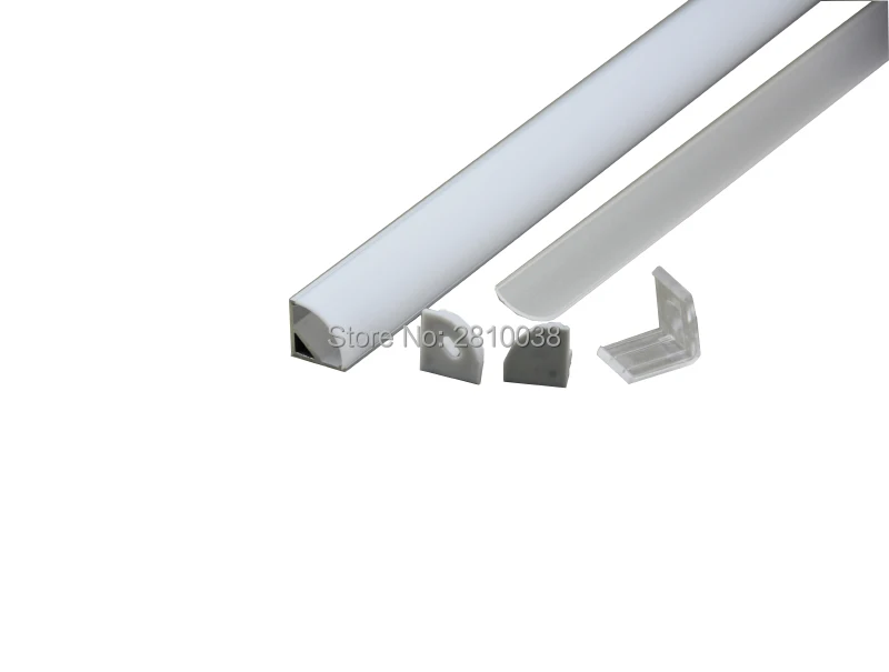 10 setslot 60 degree cornered aluminium led profile al6063 led aluminum profile for led strip light kitchen cabinet free global shipping