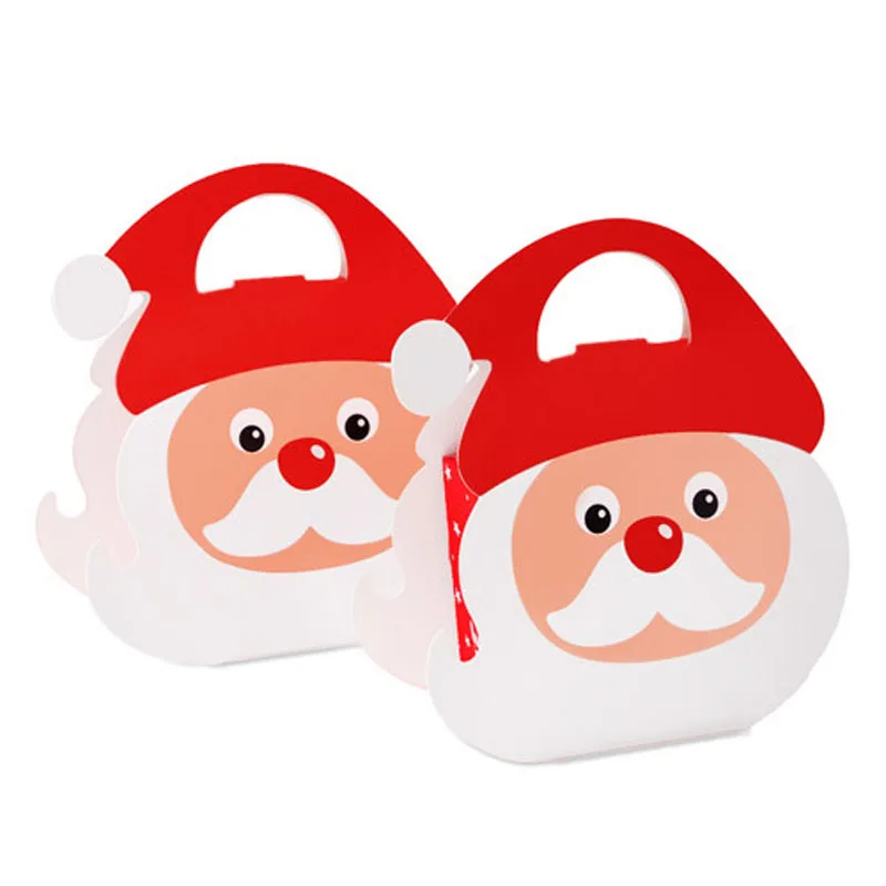 10 шт./лот Подарочная коробка с Рождеством Санта Клаус бумажный подвесной для