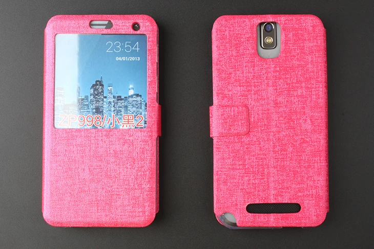 With view window ! Original Flip Leather case Back Cover with button and holder for ZOPO ZP999 Android Phone |