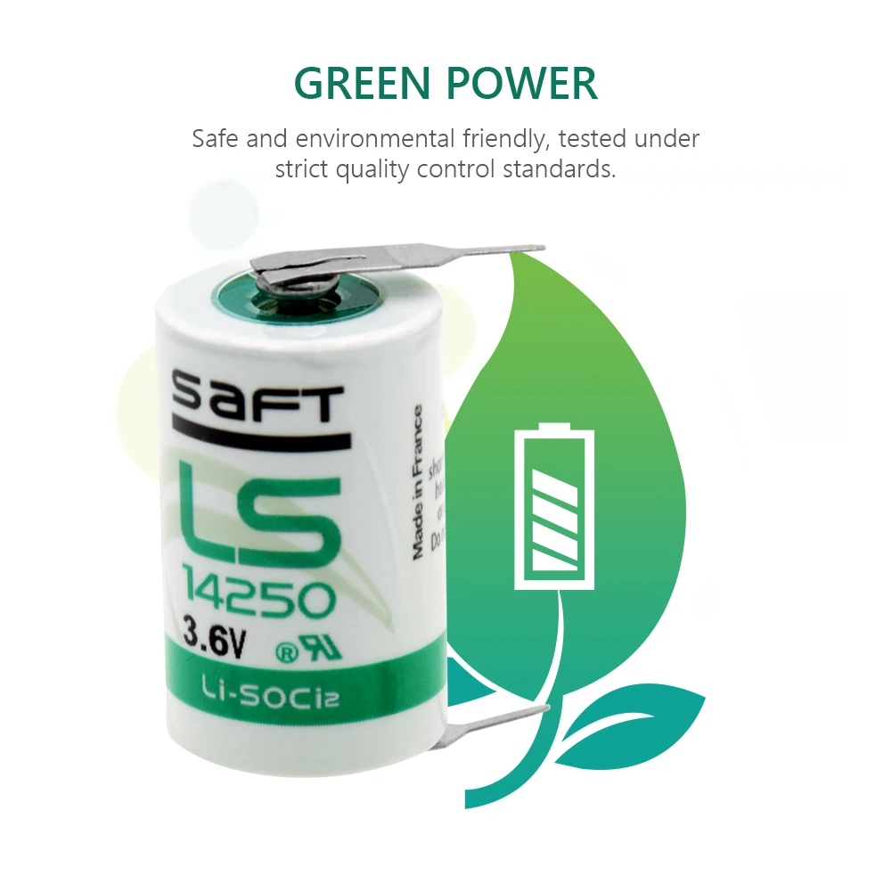 3 6 V 1200mAh 14250 Li SOCl2 Первичная батарея LS 1/2 AA R6 L14250 ER14250 + вкладки для Sonnenschein SL 350/S Minamoto
